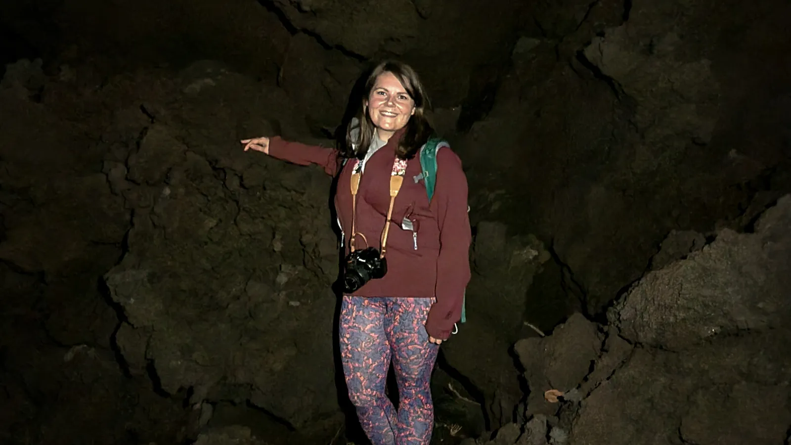 Lindsey with lava