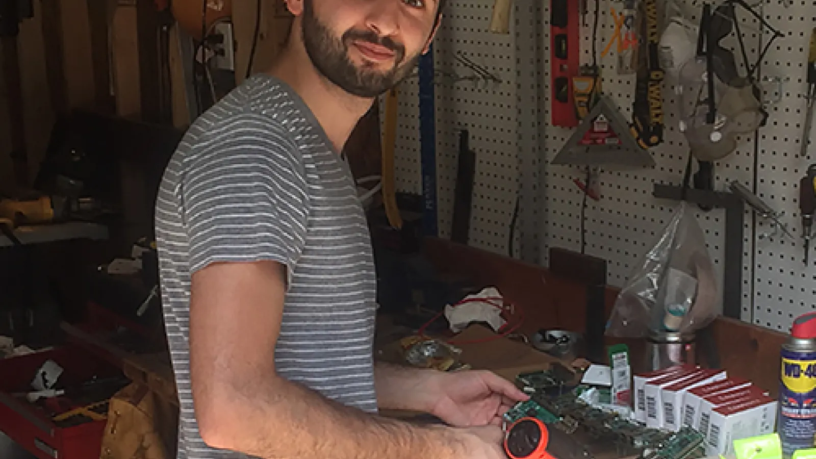 Doctoral student Amin Amooie creates affordable supercomputer Raspberry Pis
