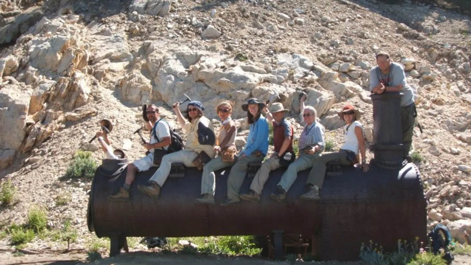 Geology students in the field