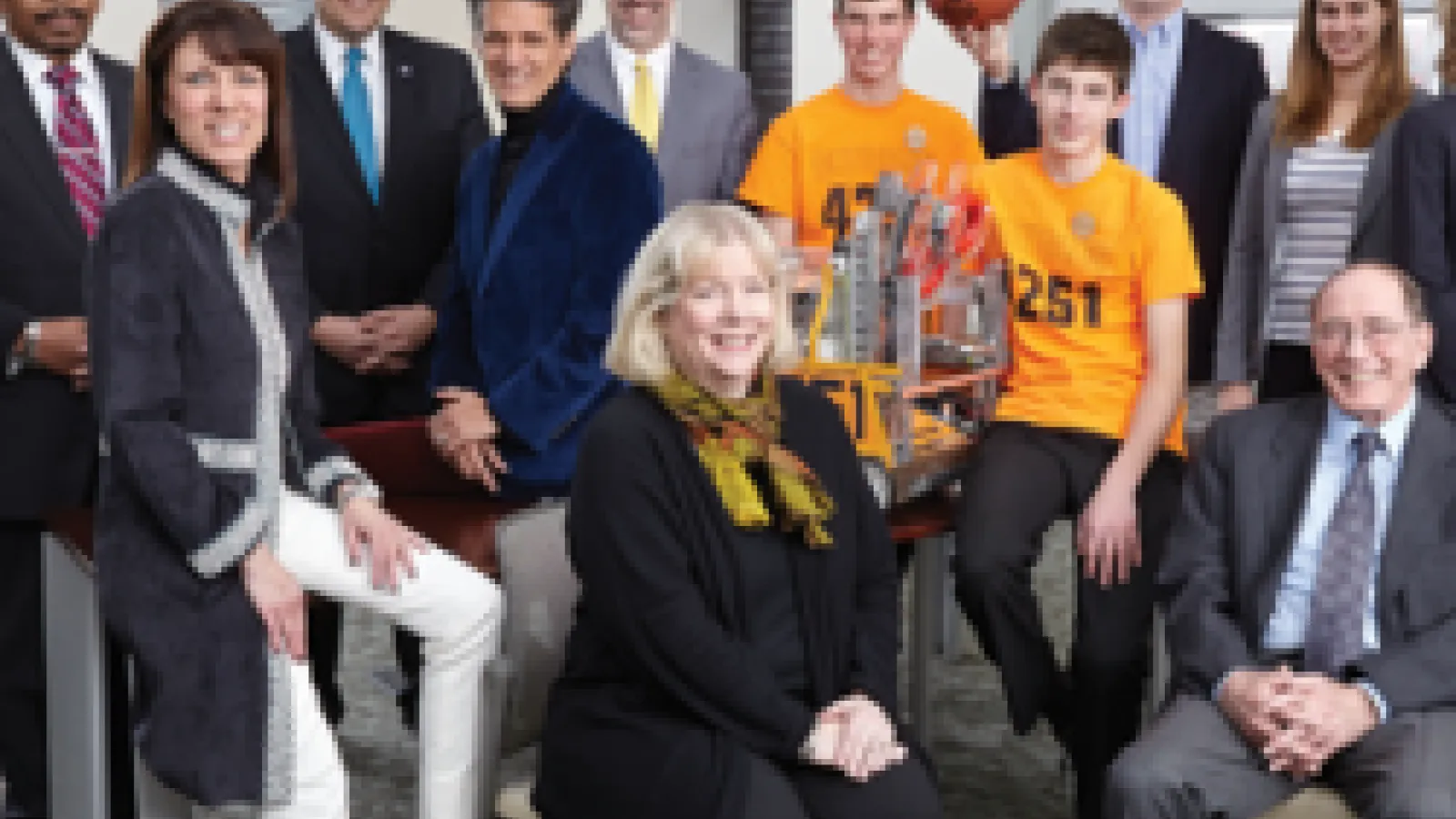 Lonnie Thompson with members of the Columbus Foundation.