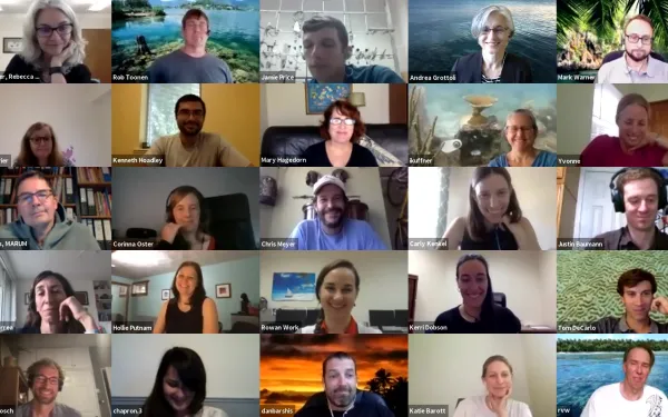 Photo of Zoom meeting participants