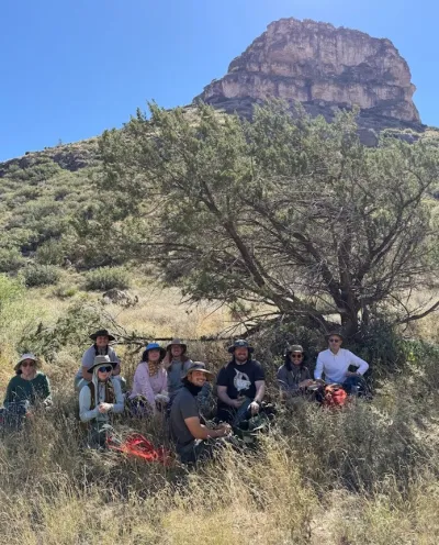 Lunch break deep in Last Chance Canyon.