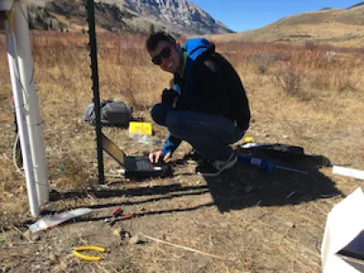 SES student conducting water testing in colorado
